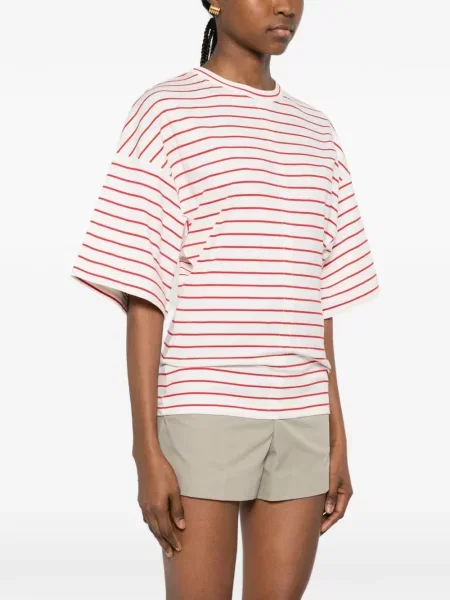 Раирана тениска Plan C на райета бяло