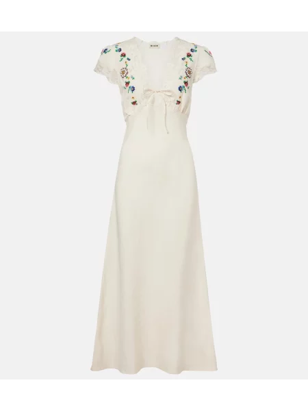 Rochie midi Rixo de in alb