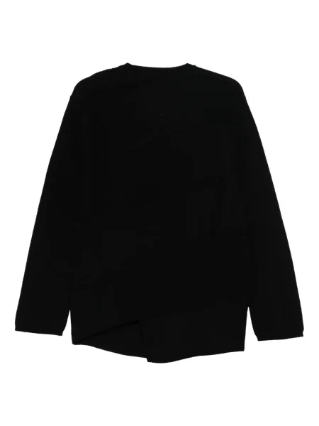 Megztinis Black Comme Des Garçons apvaliu kaklu juoda
