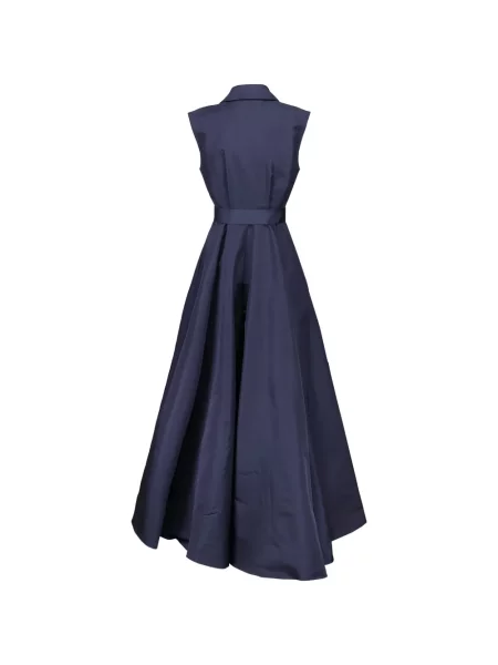 Cu centură rochie Carolina Herrera fără mâneci albastru