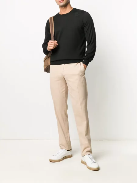 Sweter Brunello Cucinelli z okrągłym dekoltem czarny
