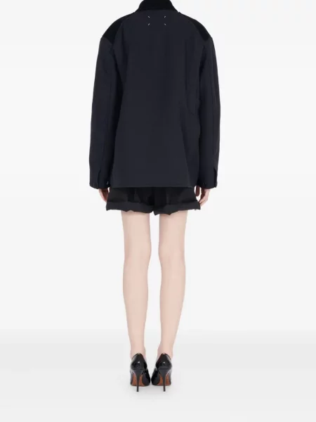 Geacă Maison Margiela de catifea cord albastru