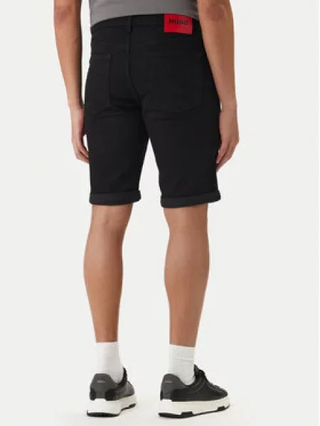 HUGO Džinsiniai šortai Tapered Fit juoda