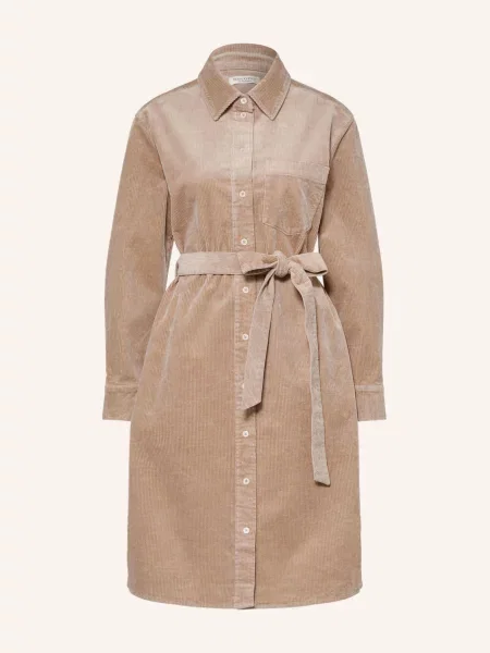 Marc O'polo Sukienka Koszulowa W Stylu Sztruksu beige beżowa