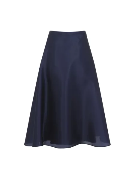 Jedwabna spódnica maxi Alberta Ferretti niebieska