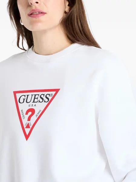 Pulover Guess cu imagine alb