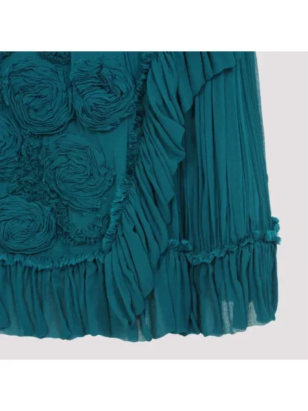 Spódnica midi Dries Van Noten niebieska