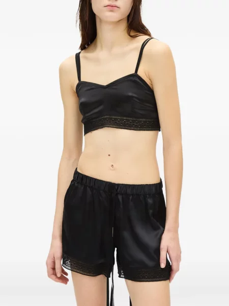 Sutien bralette Ann Demeulemeester din dantelă negru