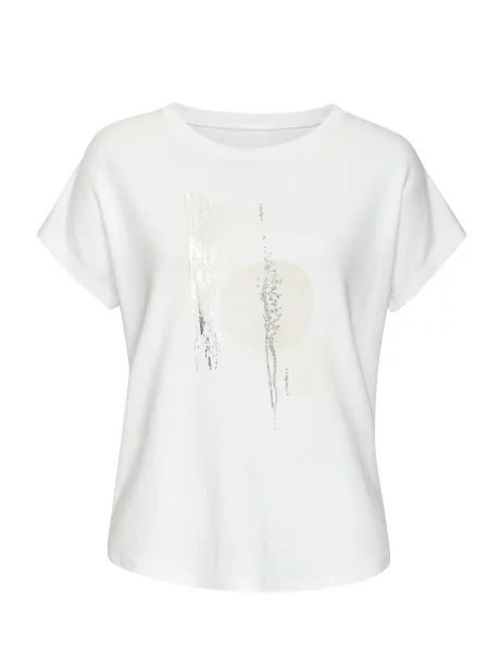 LASCANA Tricou bej / argintiu alb