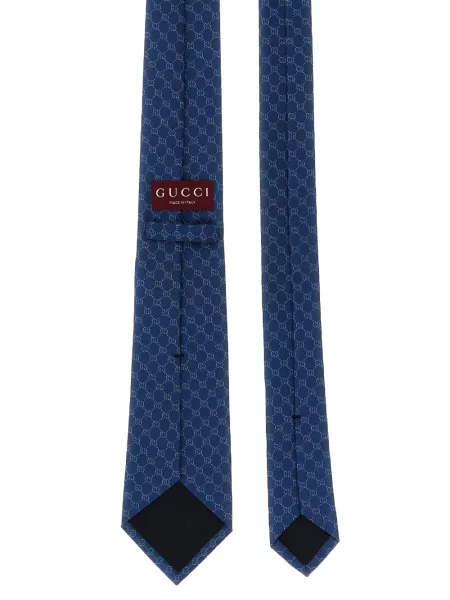 Cravată Gucci de mătase albastru