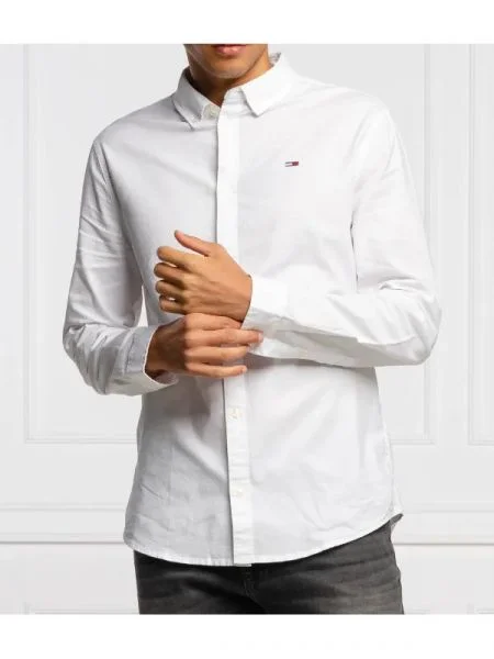 Tommy Jeans Cămașă oxford alb