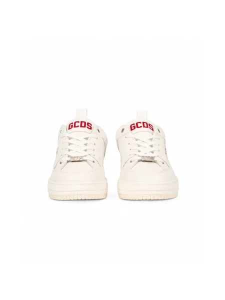 Sneakersy Gcds skórzane białe