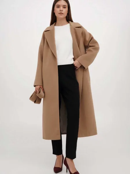 Пальто Essme віскоза/поліестер бежевий