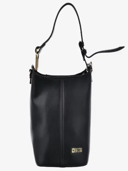 Mała torebka skórzana Big Star Shoes skórzana czarna