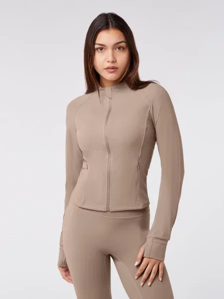 YO-GAYA Αθλητικό μπουφάν Sports Jacket ανοικτό μπεζ