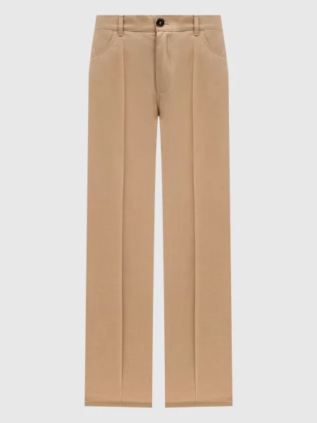 Шерстяные брюки Jil Sander коричневые