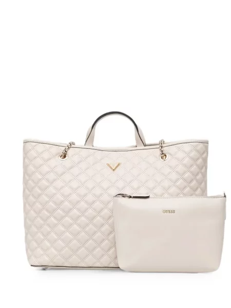 Ватиран шопинг чанта Guess с автограф