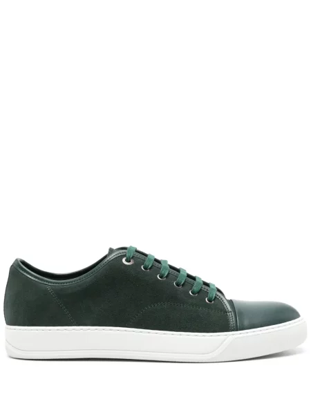 Sneakerși Lanvin din piele de căprioară verde
