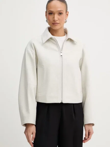 BOSS Orange jachetă din amestec de lână C Cariana gri