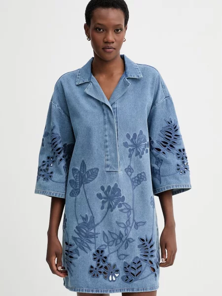 MUNTHE rochie jeans BELLAR albastru