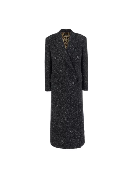 Płaszcz Dolce And Gabbana wełniany w jodełkę czarny