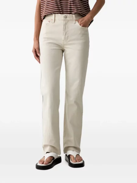 Pantaloni scurți din denim Levi's® din dantelă zdrențuiți cu talie înaltă albastru