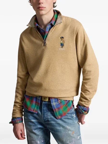 Șosete Polo Ralph Lauren cu model herringbone cu broderie plasă albastru