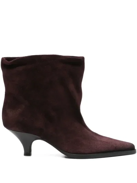 Велурени боти до глезена Elena Iachi червено