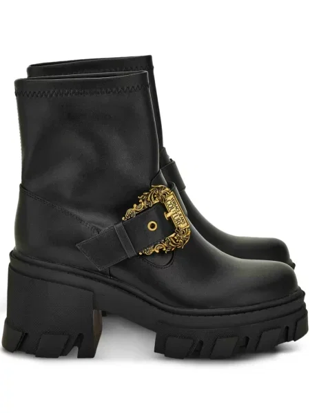 Čizmice Versace Jeans Couture sa kopčom crna