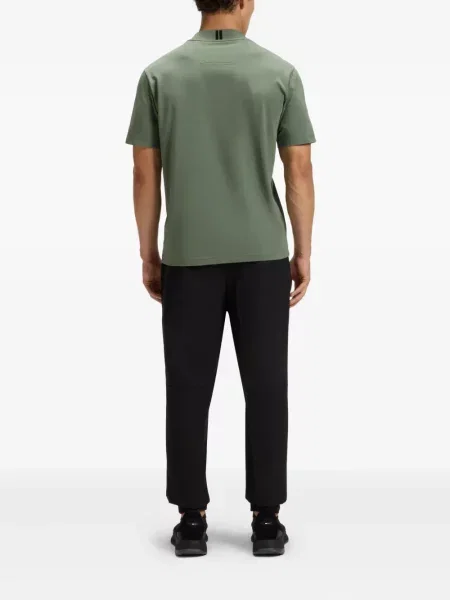 Tricou Boss cu decolteu rotund verde