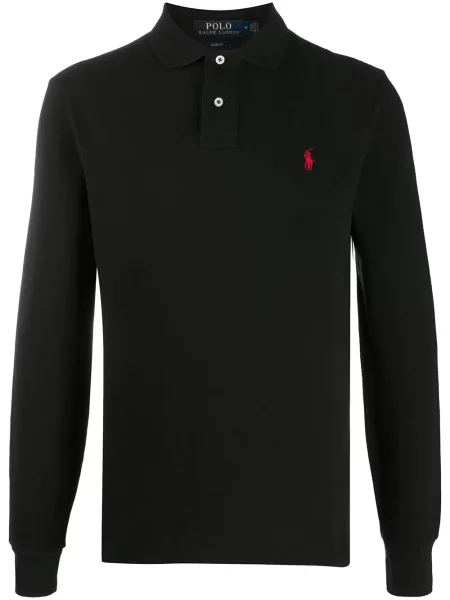 Polo Polo Ralph Lauren cu broderie negru
