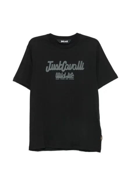 Tricou Just Cavalli cu imagine negru