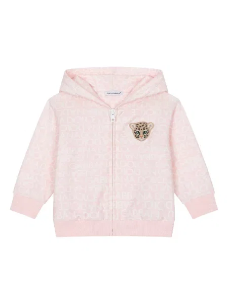 Bluza z kapturem dziecięca Dolce And Gabbana różowa