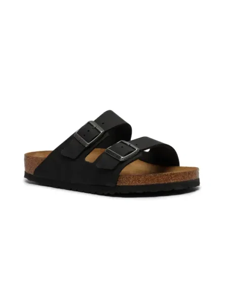 Birkenstock Bőr papucs Arizona fekete