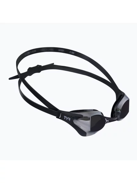 Okulary do pływania TYR Tracer-X RZR Mirrored Racing silver/black czarne