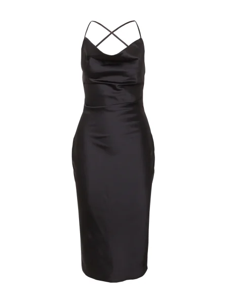 Misspap Koktejl obleka črna