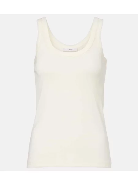 Top Lemaire din jerseu alb