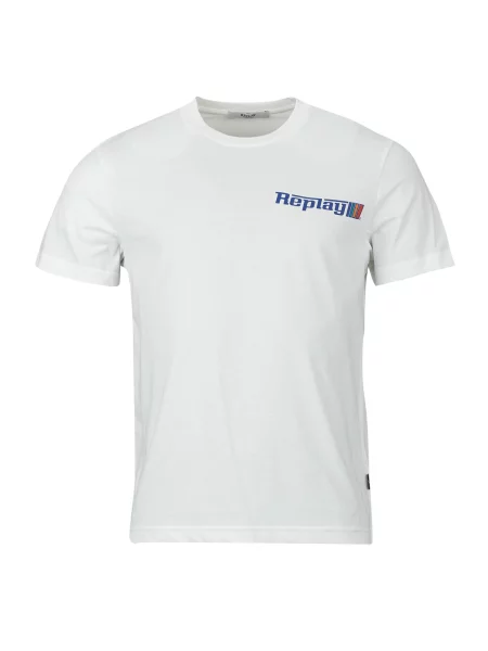 Majica Replay s kratkimi rokavi bela