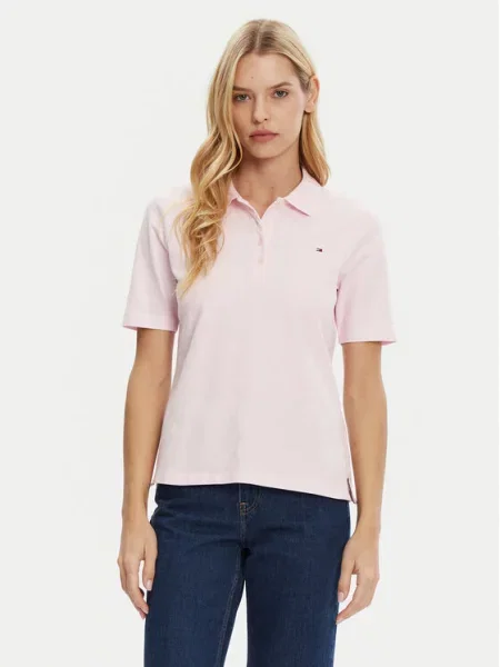 Tommy Hilfiger koszulka polo Kobiety jednolity S różowy
