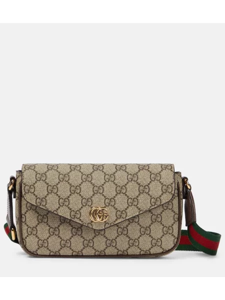 Geanta crossbody Gucci Ophidia din canvas bej