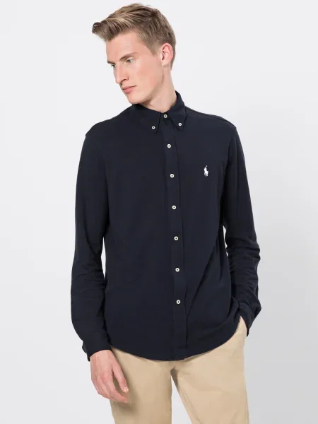 Košeľa Polo Ralph Lauren s výšivkou modrá
