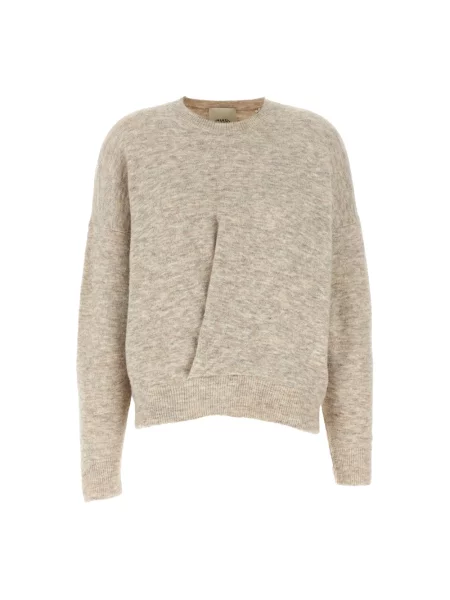 Lniany sweter Isabel Marant beżowy