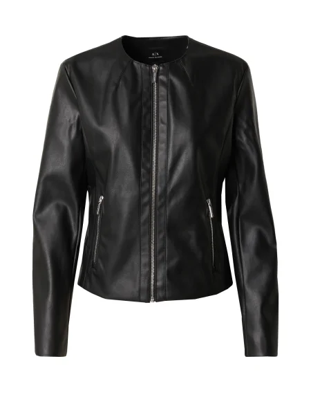 Кожено яке Armani Exchange черно