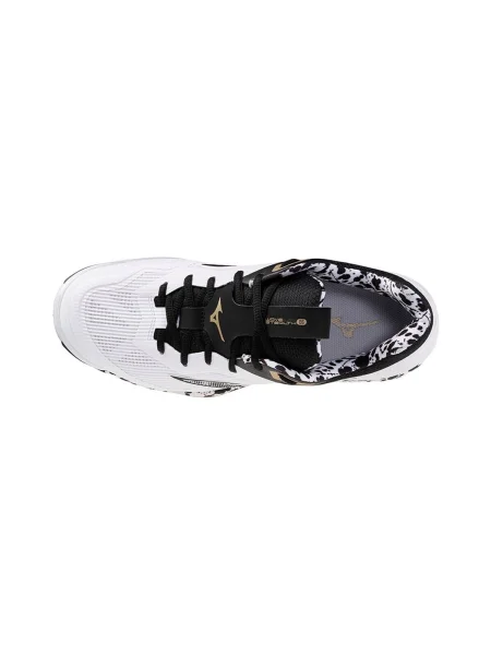 Halové topánky Mizuno Wave Stealth 6 white/black/ge gold biela
