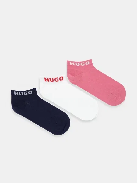 Чорапи HUGO 3 чифта бяло