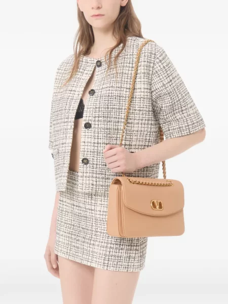 Colier Valentino Garavani din piele roz