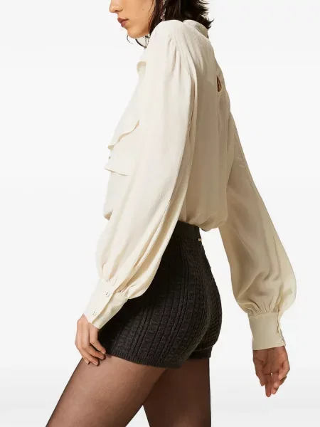 Pantaloni scurți Twinset tricotate gri
