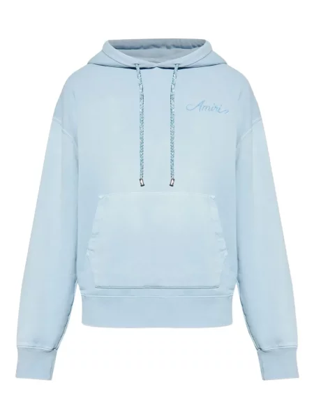 Hanorac cu glugă Amiri cu broderie albastru