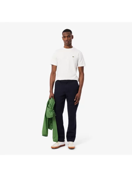 Lacoste Spodnie Chino O Regularnym Kroju niebieski