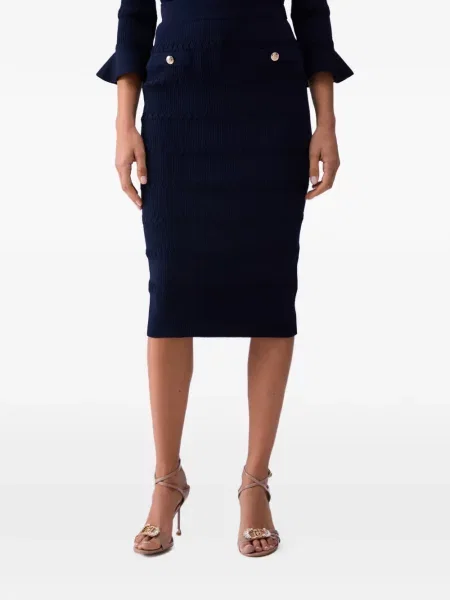 Fustă midi Liu Jo tricotate albastru